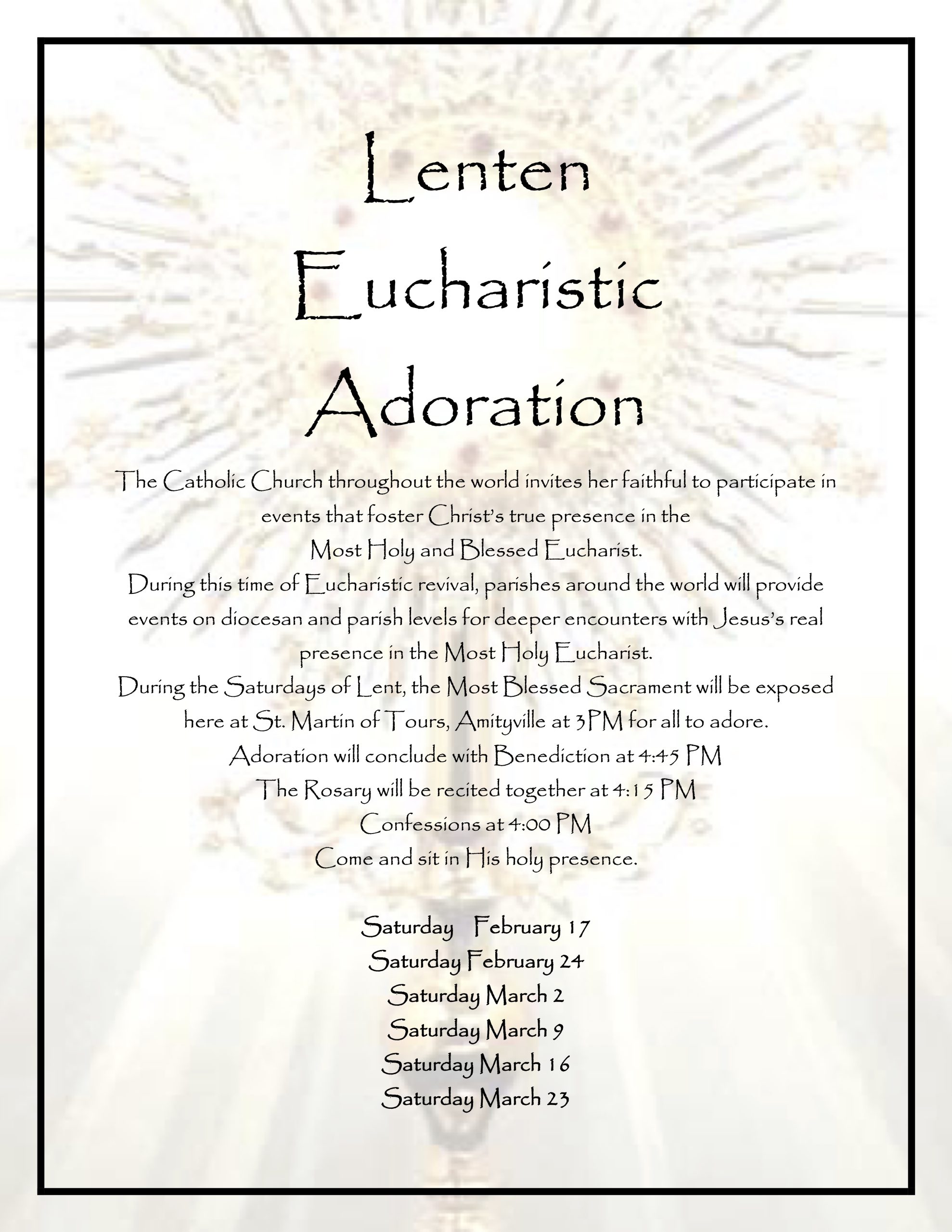 Parish Lenten Events - The Diocese of Rockville Centre